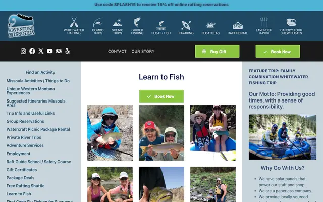 Screenshot of adventuremissoula.com
