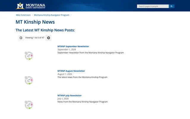 Screenshot of montana.edu