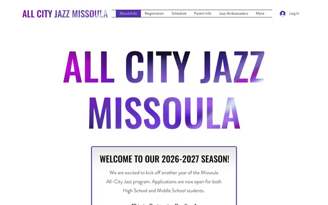 Screenshot of allcityjazzmissoula.com