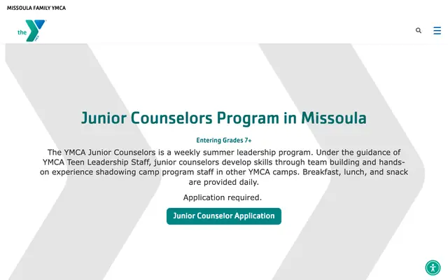Screenshot of ymcamissoula.org