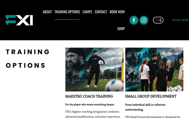 Screenshot of fxisoccer.com