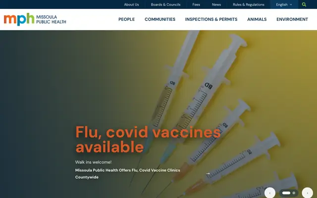 Screenshot of missoulapublichealth.org