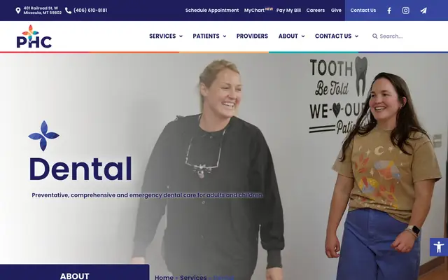 Screenshot of partnershiphealthcenter.org