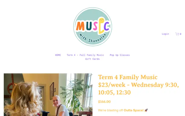Screenshot of musicwithshannalee.com