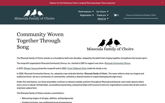 Screenshot of missoulachorus.org