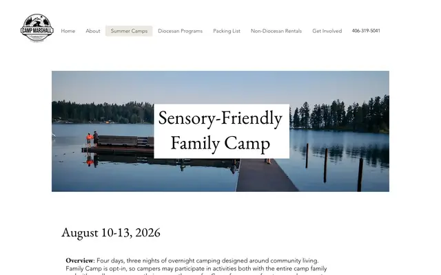 Screenshot of campmarshallmontana.org