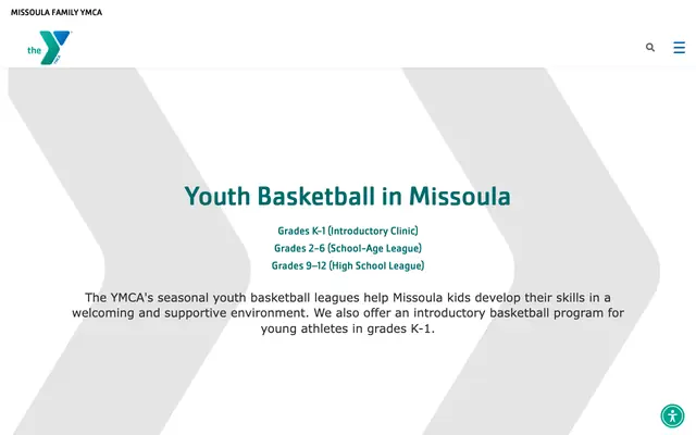 Screenshot of ymcamissoula.org
