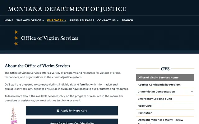 Screenshot of dojmt.gov