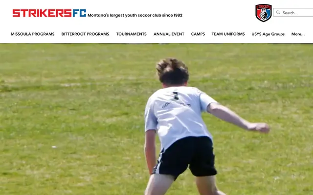 Screenshot of strikersfcmt.org