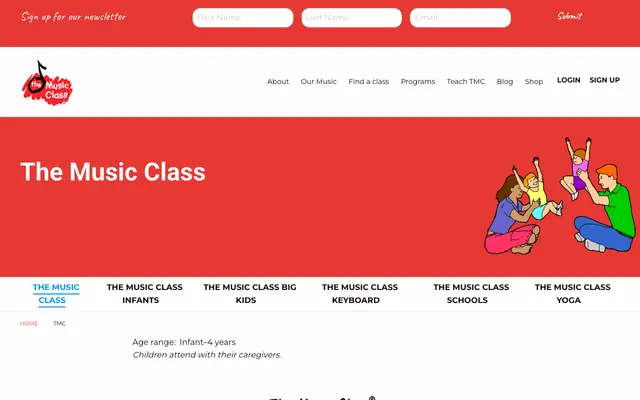 Screenshot of themusicclass.com