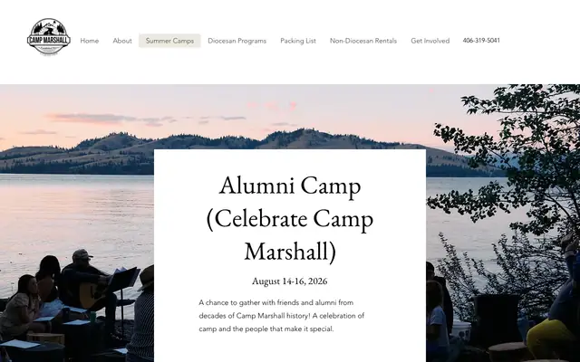 Screenshot of campmarshallmontana.org
