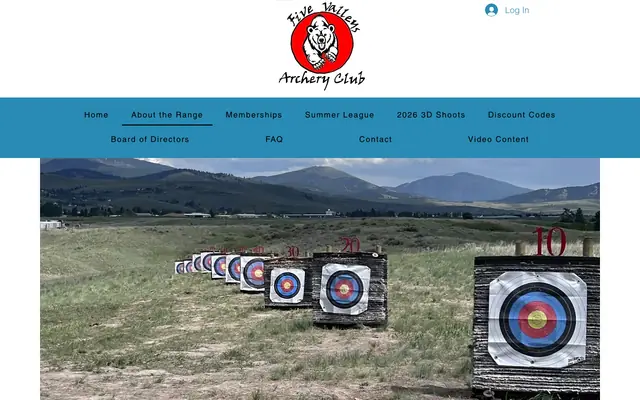Screenshot of fivevalleysarcheryclub.com