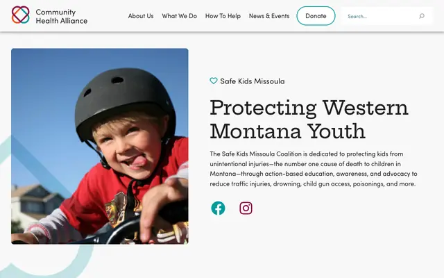 Screenshot of safekidsmissoula.org