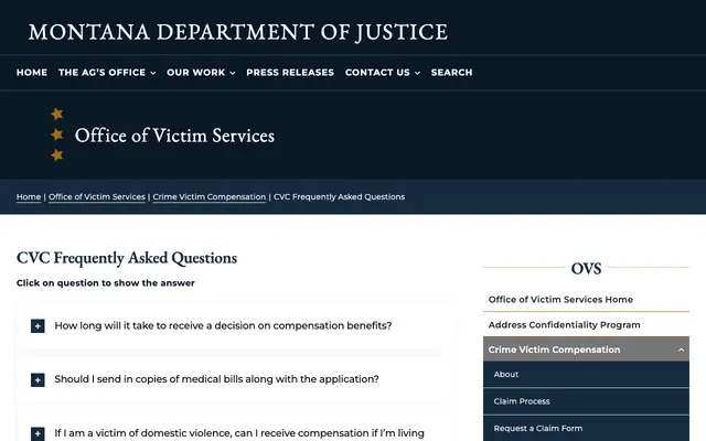 Screenshot of dojmt.gov