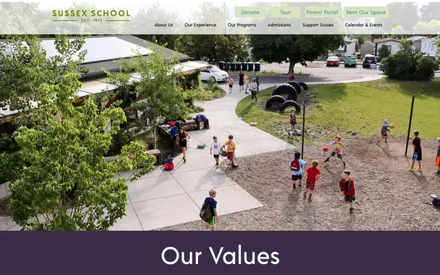 Screenshot of sussexschool.org