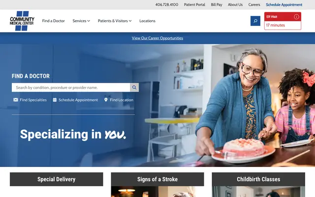 Screenshot of communitymed.org
