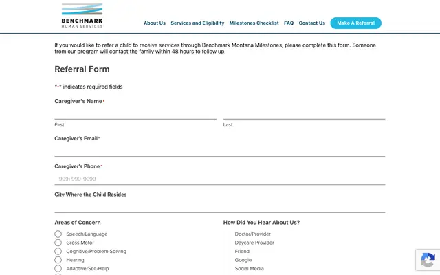 Screenshot of benchmarkmtmilestones.com