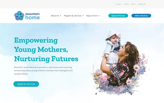 Screenshot of mountainhomemt.org