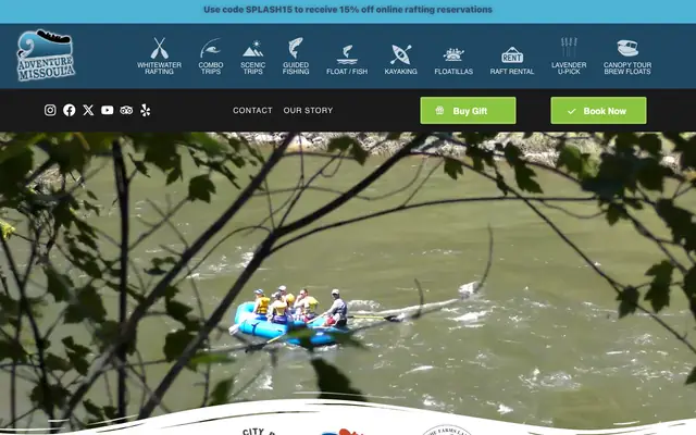 Screenshot of adventuremissoula.com