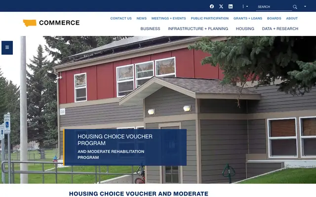 Screenshot of commerce.mt.gov