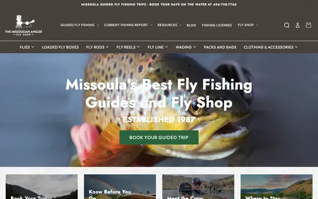 Screenshot of missoulianangler.com