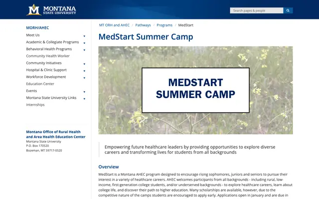 Screenshot of healthinfo.montana.edu