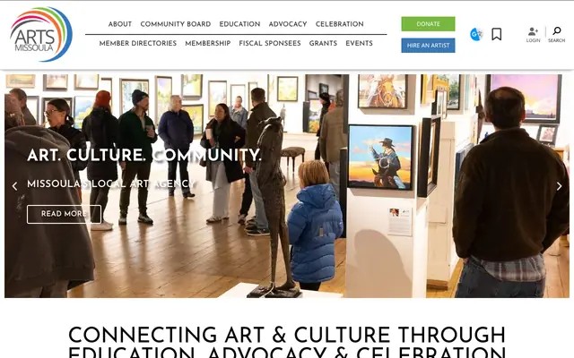 Screenshot of artsmissoula.org