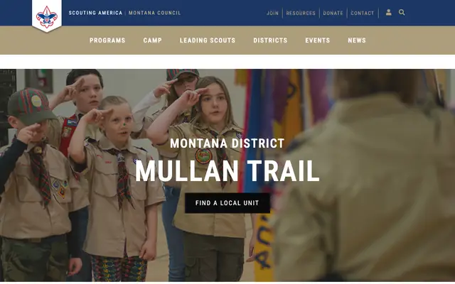 Screenshot of scoutingmontana.org