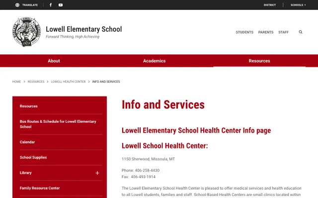 Screenshot of lowell.mcpsmt.org