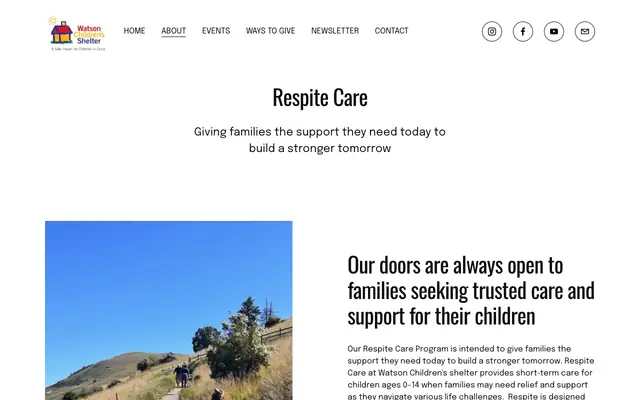 Screenshot of watsonchildrensshelter.org