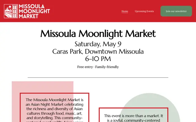 Screenshot of missoulamoonlightmarket.org