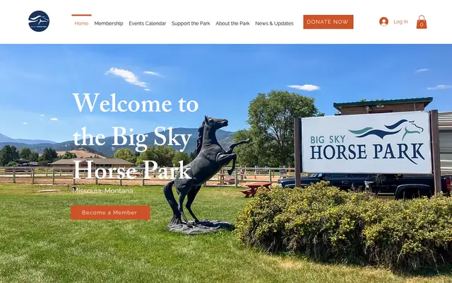 Screenshot of bigskyhorsepark.org
