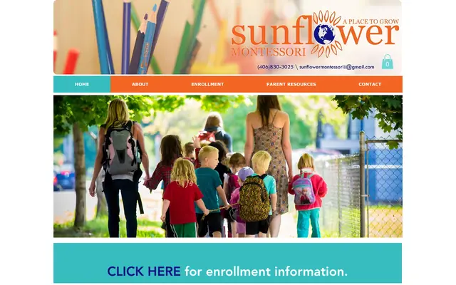 Screenshot of sunflowermontessori.com