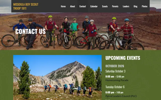 Screenshot of troop1911.org
