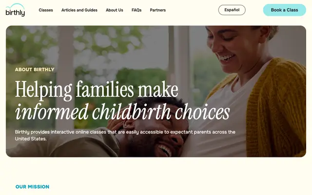 Screenshot of mybirthly.com