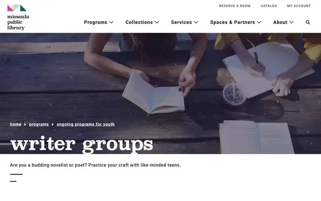 Screenshot of missoulapubliclibrary.org