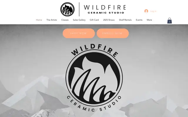 Screenshot of wildfireceramicstudio.com