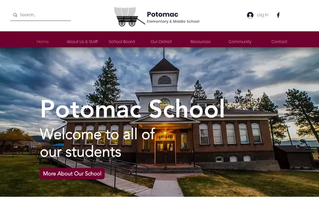 Screenshot of potomacschoolmontana.us