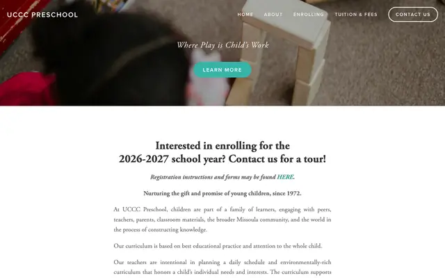 Screenshot of ucccpreschool.com
