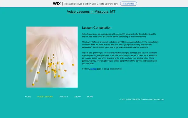 Screenshot of katieelizabethmart.wixsite.com