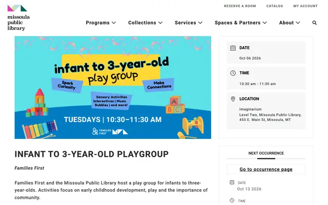 Screenshot of missoulapubliclibrary.org