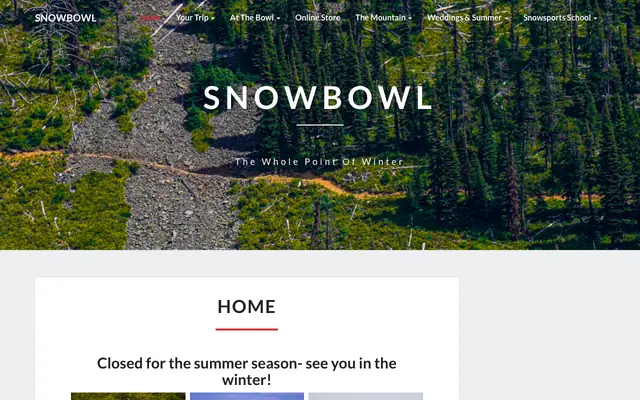 Screenshot of montanasnowbowl.com