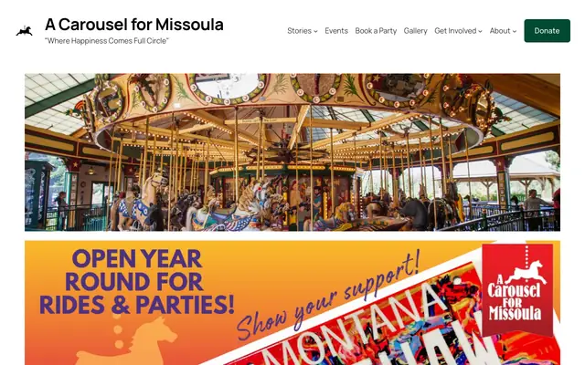 Screenshot of missoulacarousel.org