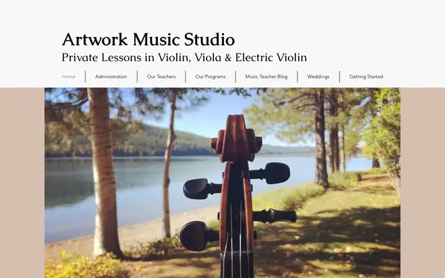 Screenshot of artworkmusicstudio.com