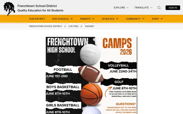 Screenshot of ftsd.org
