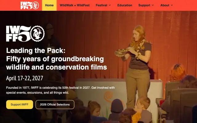 Screenshot of wildlifefilms.org