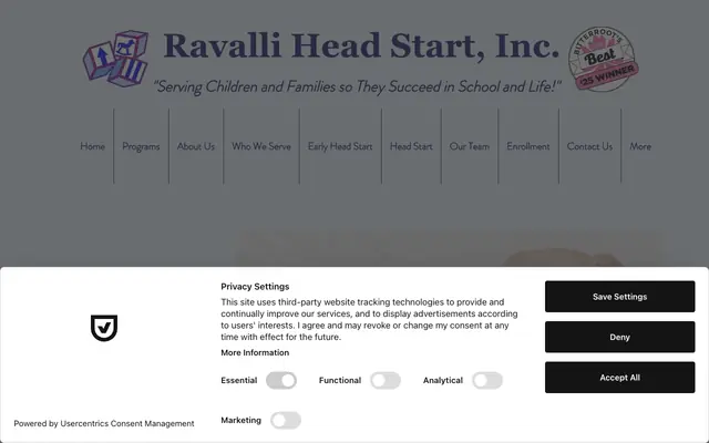 Screenshot of ravalliheadstart.org