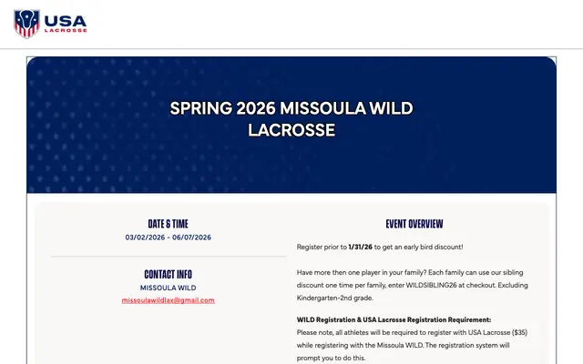 Screenshot of account.usalacrosse.com