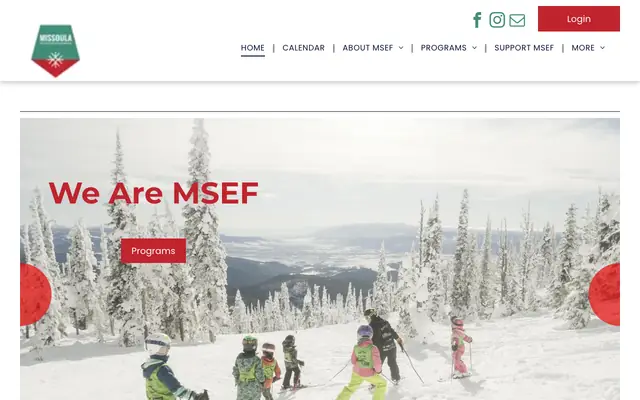 Screenshot of missoulaskieducationfoundation.org