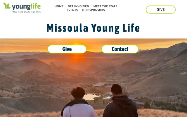 Screenshot of missoula.younglife.org